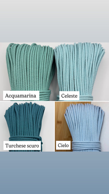 CORDE DI COTONE CON ANIMA IN POLIESTERE DA 5mm