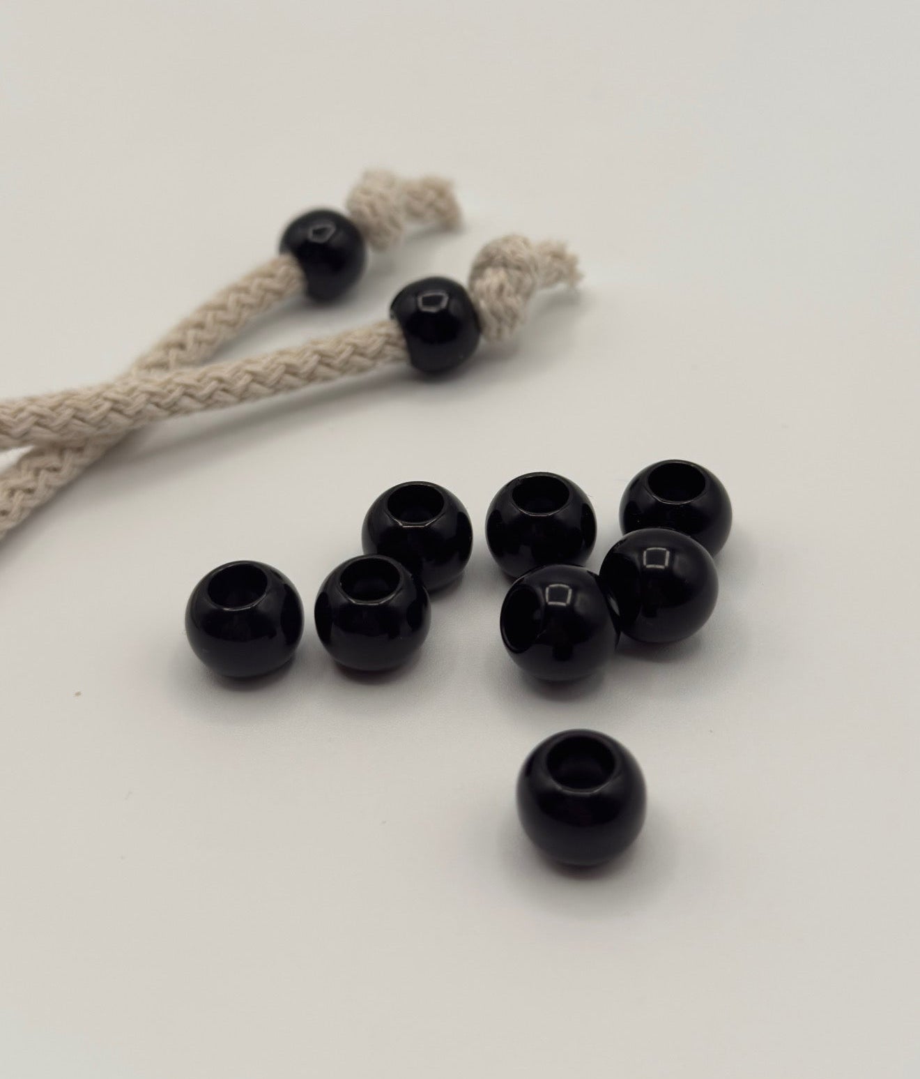 Perline con foro grande 10pz