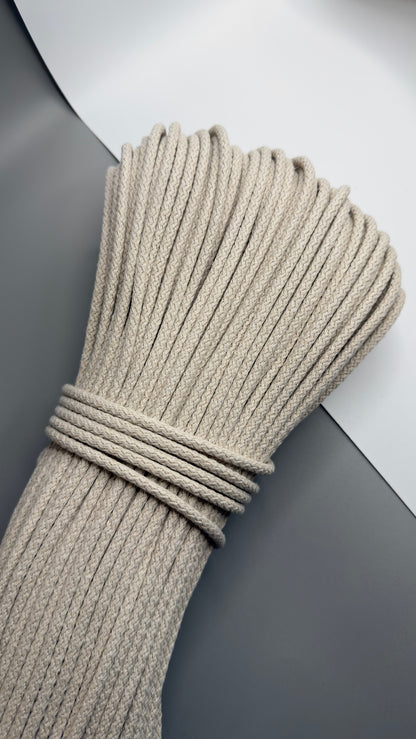 CORDE DI COTONE CON ANIMA IN POLIESTERE DA 5mm