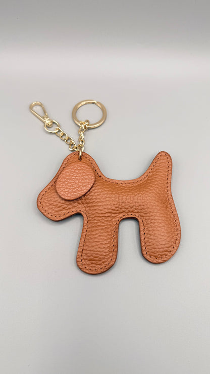 Portachiavi a forma di cagnolino in ecopelle