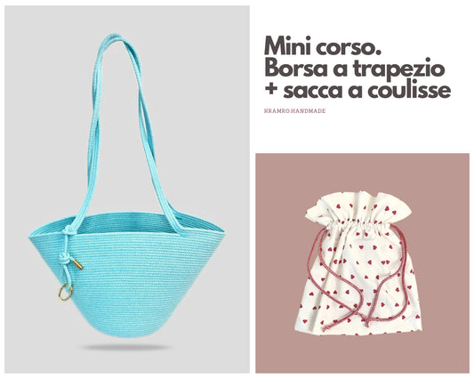 Corso sulla Borsa a trapezio con il fondo tondo in corda di cotone