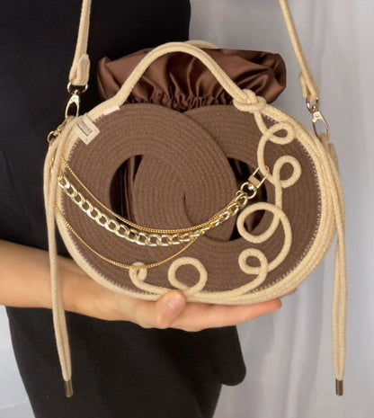 Borsa a cerchi color torrone